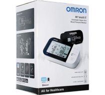 OMRON – augšdelma asinsspiediena mērītājs, M7 Intelli IT HEM-7361T-EBK, IntelliWrap manžete 22–42 cm, Intellisense tehnoloģija, klīniski pārbaudīts, AFib, asinsspiediens un pulss, baterijas un somiņa