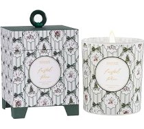 M&SENSE Aromatizētas sveces stiklā Ziemassvētki Matēta priede Dabīga sojas vaska aromātiska svece Dāvana Ziemassvētkiem, dzimšanas dienai, mājas sasildīšanai 210 g 50 stundu degšanas laiks