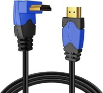 TNP 4K HDMI kabelis labā leņķa 270 grādu leņķī (15 pēdas) - ātrgaitas 18 Gbps HDMI kabelis 4K 60Hz HDR 2K 2160p 1080p 1440p 3D ARC/eARC Ethernet videospēlēm Xbox One X PS4 Pro un Apple TV HDTV projektoram