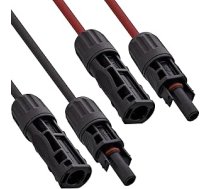 InLine 6 mm² saules kabeļa pagarinātāju komplekts, 12,5 m, ietver saules kontaktdakšu, MC4, melns/arkans, pagarinātājs H1Z2Z2-K, fotoelementu, izturīgs pret UV starojumu, 95612