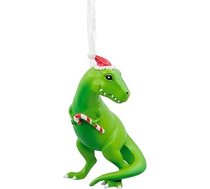 Hallmark Dinozaurs Ziemassvētku cepurē no sveķu sveķu masas Smieklīgs eglītes rotājums