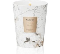 M&SENSE Liela smaržīga svece, Santāla aromāta svece stiklā, dabīga sojas vaska aromātiskā svece, relaksējoša aromterapija, dāvana sievietēm un vīriešiem, Ziemassvētki, 400 g, 75 stundu degšanas laiks un 2 daktis