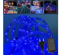 LED virves gaisma āra lietošanai, 20 m LED virves gaisma ar 8 gaismas režīmiem, ūdensizturīgas gaismas caurules, pasaku gaismas dārzam, telpām, žogiem, ballītēm, kāzu dekorēšanai, LED caurule iekštelpām ārpus telpām
