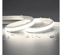 JOYLIT 2. paaudzes īpaši spilgta neona LED lente 24V 5M 5000K balta IP67 ūdensizturīga 240LEDs/M, CE UL PRO+ 20W/M 2400LM/M CRI 92+ Pašlīmējoša 12 x 5 mm neona LED lente dārzam, virtuvei (bez strāvas)