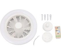 Haofy Griestu ventilatori ar tālvadības pulti, 36 W griestu ventilatora gaisma 9,8 collu maza, klusa E27 LED ventilatora lampa guļamistabai 86-265 V balta