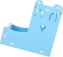 2-in-1 automātiskais dzīvnieku barotava un ūdens pudele, zils kāmja/mazu dzīvnieku barības konteiners, droša koka plastmasas plāksne, izturīgs un ilgtspējīgs dizains