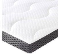 Amazon Basics, matrača pārvalks 90 x 200 cm, 7 cm augstuma želejas putu matrača pārvalks, balts