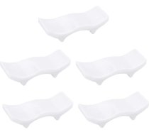 BESTonZON 5 gab. galda piederumu paplātes, nažu paliktnis, karotes paliktnis, virtuves piederumu turētājs, nūjiņas, atpūtas ķīniešu porcelāna imitācijas nūju turētājs viesnīcai