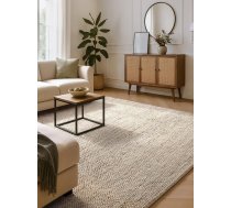 Villeroy & Boch Bouclé zirņu paklājs - roku darbs, dabīgs, vilnas paklājs, džutas paklājs viesistabai, guļamistabai, ēdamistabai, dabīgā šķiedra dzīvojamās istabas paklājs, skandi, boho - krēmīgi bēšs, 200 x 300 cm
