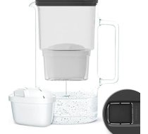 Wessper stikla ūdens filtra krūze 3L, kas paredzēta Dafi Unimax Aquaphor A5 Brita Maxtra+ Philips AWP212/10, ietver 1 ūdens filtra kasetni, samazina kaļķakmens un hlora saturu, melna krāsa