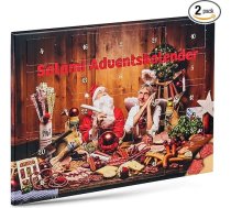 Wurstbaron® Salami Adventes kalendārs - 24 mini desu zvaigznītes un sirsniņas - 2 gab. iepakojumā