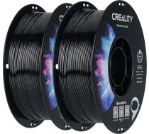 Creality CR-PETG filaments 1,75 mm 2 kg melns, 3D printeru filaments PETG, izmēra precizitāte +/-0,02 mm, vakuuma iepakojums, sakopta spole (2 x 1 kg spole, melns + melns)