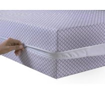 Zipped matrača pārvalks ar abpusēju rāvējslēdzēju (gaiši pelēks, vienvietīgs) 30 cm dziļš hipoalerģisks matrača pārvalks ar abpusēju rāvējslēdzēju (gaiši pelēks, vienvietīgs)