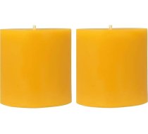 Danilovo 100% bišu vaska sveces - augstākās kvalitātes bišu vaska sveces, grezns aksesuārs mājīgam interjeram (2 gab., 7,5 x 7,5 cm, degšanas laiks 50 stundas)