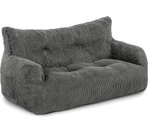 Pamapic Bean Bag, Large Bean Bag Chair with Filling Included, 2 Seater Sofa with Portable Handle, Modern Ergonomic Beanbag Adult, Comfy Chair for Living Room, Bedroom, Gaming Room, Gray