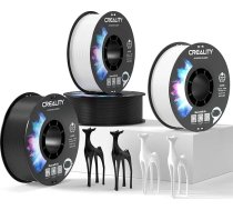 Creality ABS filaments 1,75 mm, oficiālais 3D printera filaments ABS, nesajaucams, spēcīga saķere un pārkares veiktspēja, izmēru precizitāte +/-0,03 mm, 4 kg (balts+balts+melns+melns)