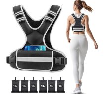 Regulējama svara veste sievietēm, 1,8–4,5 kg, 5,4–3,6 kg, 9,1–14,5 kg, vīriešu svara veste ar 6 svara gabaliem no dzelzs smiltīm, plecu polsteriem un lielu kabatu