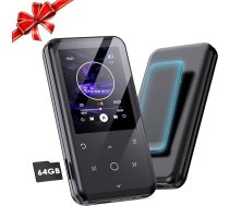 Gueray MP3 atskaņotājs Bluetooth 64 GB ar klipu MP3 atskaņotājs ar skaļruni MP3 atskaņotāji piemēroti audio grāmatām Atbalsta FM radio ierakstītāju Modinātāju Video E-grāmatas Attēlus TF karte līdz 128 GB