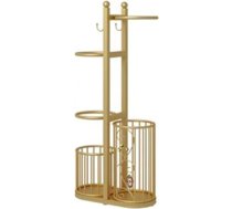 Sporta bumbu uzglabāšanas grozs – dubultā turētāja basketbola bumbu un aprīkojuma uzglabāšanai, 40 x 22 x 88 cm, ideāli piemērots mājām un sporta zālei, garāžai rotaļlietām un aprīkojumam