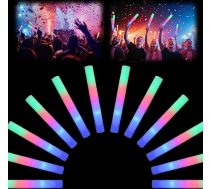 Desing Wish 12 LED gaismas kociņu komplekts 34 cm Ziemassvētku daudzkrāsainas mirgojošas spīdošas spieķītes Putu mirgojošas spīdošas spīdošas spīdošas spieķītes 3 režīmi dzimšanas dienas kāzu svinību piederumu aksesuāru dekorēšana