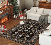 jxgzyy Īpaši liels Vintage paklājs 200 x 300 cm Mašīnā mazgājams Dzīvojamā istaba Īsa pile paklāji ar neslīdošu pamatni Mīksta mākslīgā vilna un viegli tīrāms guļamistabai Virtuvei