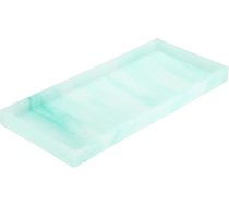 QUARKZMAN Vannas istabas tualetes galdiņa paplāte 30 x 12,7 cm Silikona ziepju izsmidzināšanas paplāte Izturīgs pret triecieniem Virtuves izlietnes organizators ziepēm, atslēgām, svecēm, rotaslietām Smaragdzaļš smaragdzaļš
