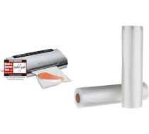 CASO VC100 Vacuum Sealer - Vakuumiepakotājs un Amazon Basics 22 cm x 500 cm, 2 ruļļi vakuumiepakotājam, plastmasas, caurspīdīgs