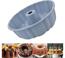 Kūku veidne, silikona, diametrs 25 cm, Kūku veidne, kēksu veidnes, kēksu kūkas veidne, liela, silikona, ideāla cepšanas forma kūkām, želejam, želatīnam, maizei (pelēka x1)