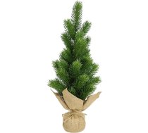 Mākslīgā mini egle džutā 47 cm Dekoratīva maza Ziemassvētku eglīte Mākslīgā Ziemassvētku eglīte Mākslīgā eglīte Dekoratīvs koks Skujkoki X'Mas Ziemassvētku rotājums Adventes rotājums Mākslīgais augs