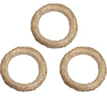 Salmu vainagi, 3 salmu vainagi, 30 cm diametrs, 5 cm biezums, salmu romieši, durvju vainags, dekoratīvs vainags, tukšs vainags, salmu gredzens