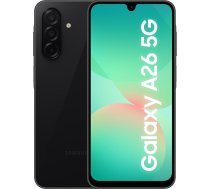 Samsung Galaxy A26 5G AI viedtālrunis bez līguma, bez simbloka, AI mobilais tālrunis ar Android, 8 GB RAM, 256 GB atmiņa, 50 MP kamera, melns