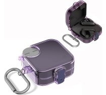 Nothing Buds Pro 2 korpuss CMF Buds Pro 2 caurspīdīgs TPU austiņu korpuss ar karabīni Candy Colors Mīksts austiņu korpuss CMF pilnā korpusa aizsardzībai Nothing Buds Pro 2 Purple
