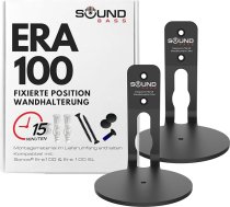 Sound bass ERA100 Low Profile Black Twin Pack saderД«gs ar Sonos ERA 100 skaДјruЕ†iem Sienas stiprinДЃjums, komplektДЃ ar visiem stiprinДЃjumiem