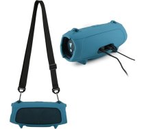 XBERSTAR silikona futrДЃlis JBL Charge 5 portatД«vajam Bluetooth skaДјrunim AizsargvДЃciens CeДјojumu somiЕ†a ar siksniЕ†u Blue