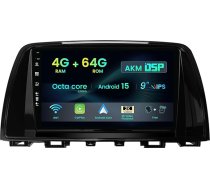 4G + 64G Android 15 Auto Radio priekš Mazda 6 GJ Atenza 2012-2016 Bezvadu Carplay Android Automašīna 9 collu IPS Auto Stereo DSP Mirror Link BT WiFi GPS FM/RDS SWC Camera + Mic