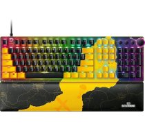 Razer Huntsman V2 (sarkanais slēdzis) - praktiski bez aizkavēšanās optiskā spēļu tastatūra (lineārie optiskie slēdži, dubultā PBT taustiņu vāciņi, plaukstas balsts) QWERTY ASV izkārtojums | PUBG Ed.