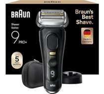 Braun Series 9 Pro+ 9510s vīriešu elektriskais skuveklis ar 5 Pro skūšanās elementiem, garu matiņu trimmeris ProTrimmer, uzlādes stacija, 60 min darbības laiks, mitrs un sauss, ražots Vācijā, melns