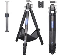 ARTCISE oglekļa šķiedras ceļojumu statīvs ar 46 mm plakanu profila lodveida galvu un akmens somu - ultraviegls kompakts kameras statīvs ceļojumu fotogrāfijai, maksimālais augstums 178 cm, maksimālā slodze 20 kg