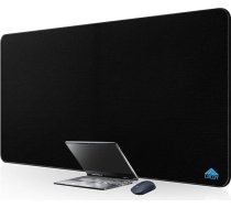 Cacoy 1600 x 800 mm XXXL plus izmēra spēļu peles paklājiņš, pagarināts liels peles paliktnis, galda paliktnis birojam un mājai, neslīdošs tastatūras un peles paliktnis, melns, melns