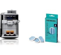 SIEMENS EQ.6 Plus s700 Pilnībā automātisks kafijas automāts, 1500 W, keramikas dzirnaviņas, skārienjutīgais sensors, tiešās izvēles pogas, personalizēti dzērieni, dubultā kausa vāciņš, nerūsējošais tērauds