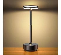 Hapfish LED galda lampa, bezvadu akumulators, 5000 mAh pieskāriena galda lampa, ar iespēju regulēt apgaismojumu, uzlādējama, 3 krāsu temperatūras, galda lampa IP54, ūdensizturīga āra naktsgaldiņam, ēdamgaldam, rakstāmgaldam