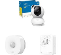 TP-Link Tapo C210 + Tapo H100 centrmezgls + Tapo T100 kustības sensors, kad sensors konstatē kustību, novērošanas kamera pagriežas noteiktā virzienā, lai veiktu novērošanu