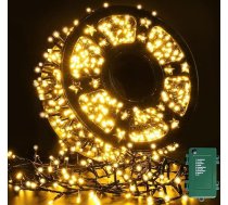 1000 LED pasaku gaismas āra baterijas, 50 m 8 režīmi Pasaku gaismas darbojas ar akumulatoru iekštelpās ārpus telpām ar 6h taimeri, silti balta ūdensizturīga Ziemassvētku rotājumi eglītei Istaba Dārzs Balkons
