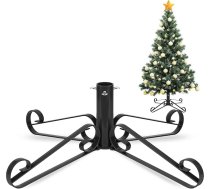 PUDO Ziemassvētku eglīšu statīvs mākslīgajām eglēm: Mākslīgās eglītes statīvs ar metāla turētāju – līdz 250 cm, „Grace“ Ziemassvētku eglīšu statīvs, melns