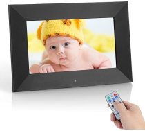 Vicloon 7 collu digitālā fotorāmis, HD IPS ekrāns, foto/mūzikas/video atskaņotājs, kalendārs, modinātājs, ar tālvadības pulti, atbalsta USB/SD kartes, piestiprināms pie sienas (bez WiFi)