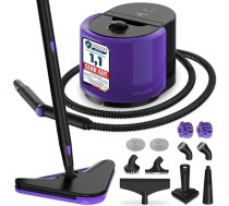 Motionflow PRO universālais tvaika tīrītājs – 1500 W augstspiediena tvaika tīrītājs ar nerūsējošā tērauda tvertni mēbelēm, paklājiem, armatūrai un grīdām – tvaika suka ar 13 uzgaļiem, 45 minūšu darbības laiks, 100 °C tvaiks