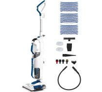 POLTI tvaika tīrītājs-putekļsūcējs Vaporetto 3 Clean_Blue, 1800 W, 5 kg, balts/zils, bez maisiņa, 3 tvaika režīmi, 14 piederumi, piemērots visiem grīdas segumiem un mazgājamām virsmām