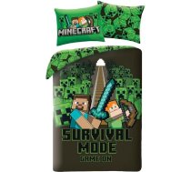 „Minecraft“ bērnu gultasveļa – 140 x 200 cm + 70 x 90 cm – 100 % poliestera mikrofibra – segas pārvalks + spilvendrāna – „Survival Mode“ motīvs