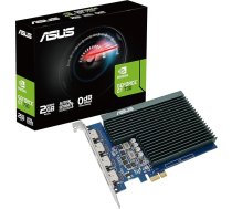 ASUS GeForce GT 730 2GB DDR5 grafiskā karte (4X HDMI, viena slota konstrukcija, pasīvā dzesēšana, GPU Tweak II, GT730-4H-SL-2GD5)