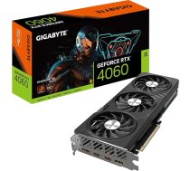Gigabyte NVIDIA GeForce RTX 4060 Gaming OC grafiskā karte - 8GB GDDR6, 128 bitu, PCI-E 4.0, 2550 MHz Core Clock, 2x DP 1.4, 2x HDMI 2.1a, NVIDIA DLSS 3 - GV-N4060GAMING OC-8GD